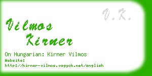 vilmos kirner business card